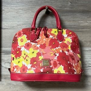 DOONEY & BOURKE SOMERSET WATERCOLOR ZIP ZIP SATCHEL